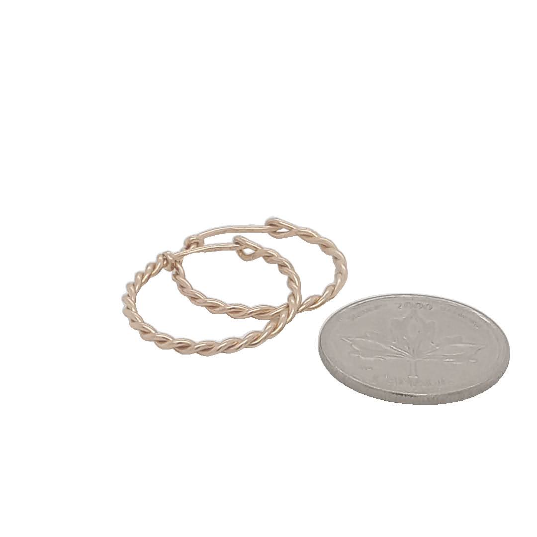 Sterling Silver 14kt Goldfill Hoop Earrings Locking posts GemRapture Jewellery Canadian handmade artisan jewelry