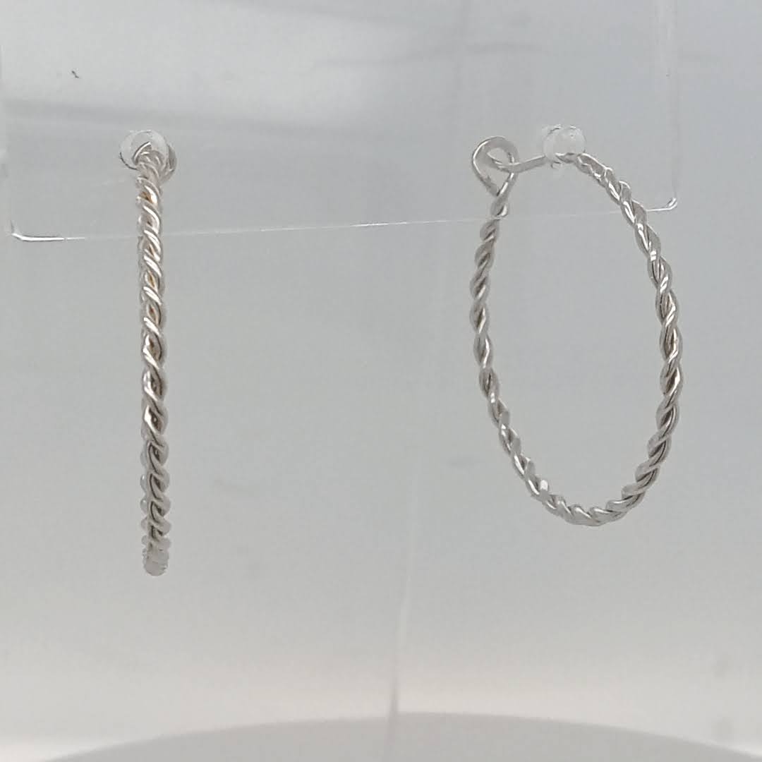 Sterling Silver 14kt Goldfill Hoop Earrings Locking posts GemRapture Jewellery Canadian handmade artisan jewelry