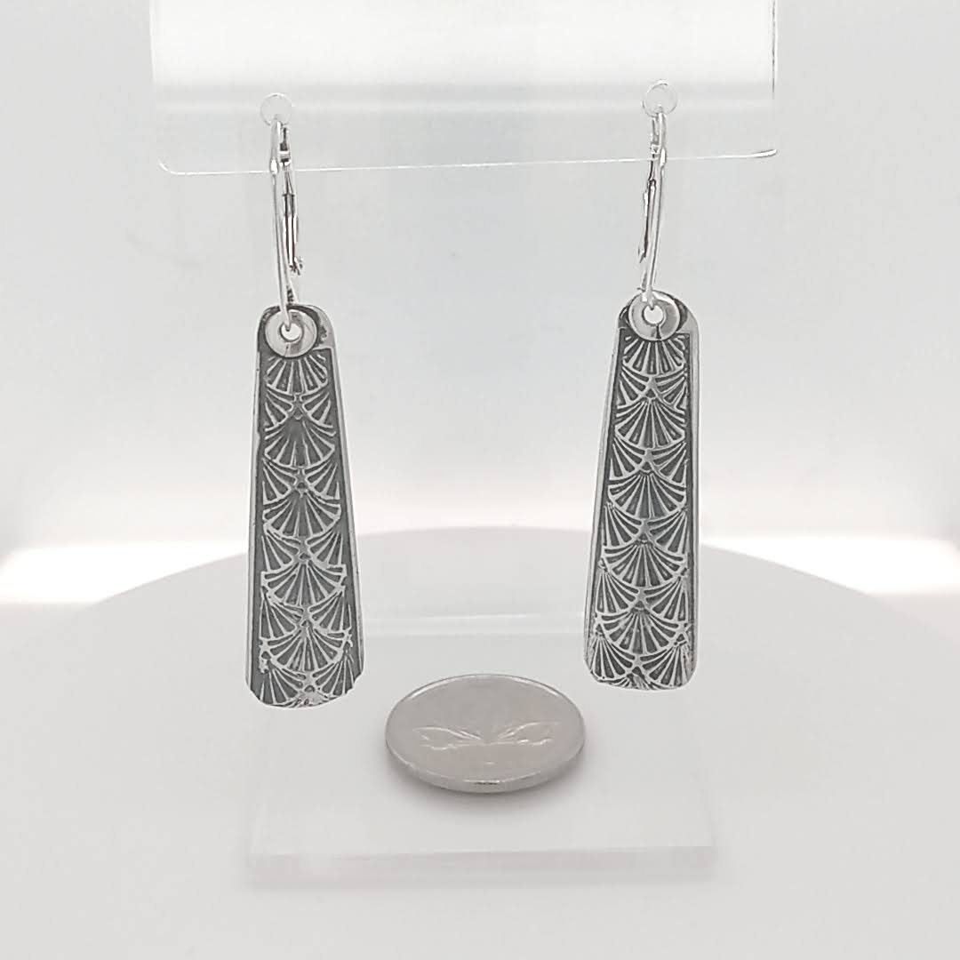 Artisan Sterling Silver Art Deco Drop Earrings - Handmade Canada | GemRapture