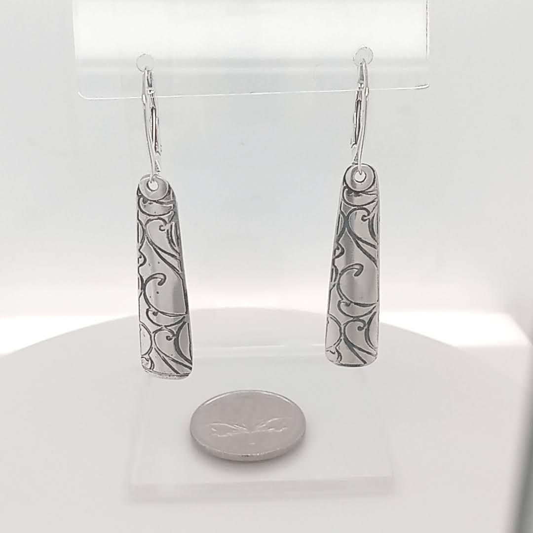 Artisan Sterling Silver Art Deco Drop Earrings - Handmade Canada | GemRapture