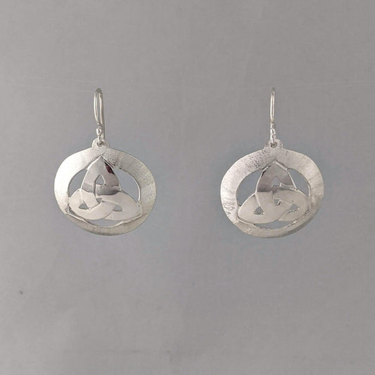 Sterling Silver Earrings hand pierced "Golden Section" trefoil GemRapture Jewellery Canadian handcrafted artisan jewelry