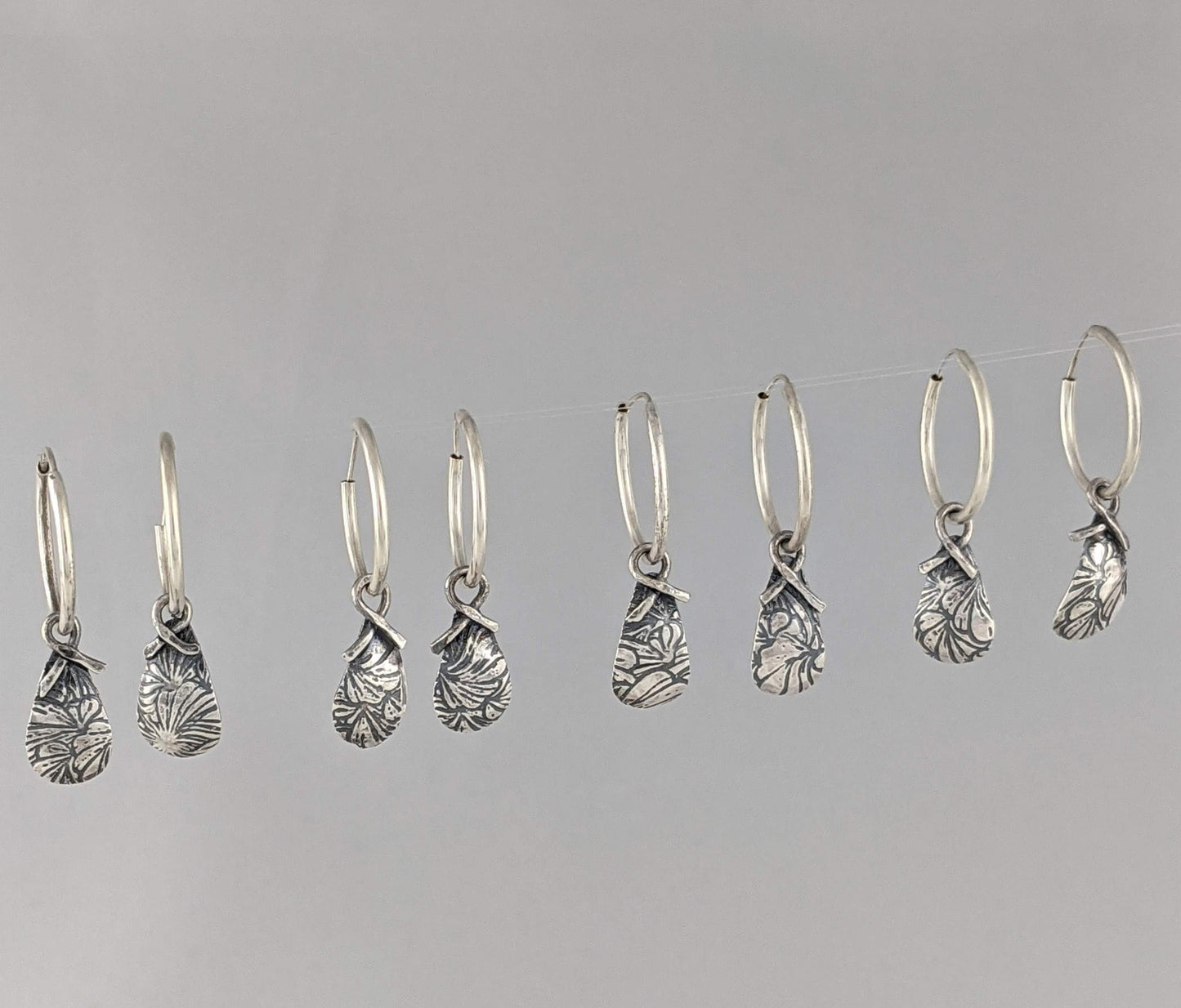 Machine fabricated hinged hoop earrings sterling Silver 16mm hollow tube lightweight economical GemRapture Jewellery