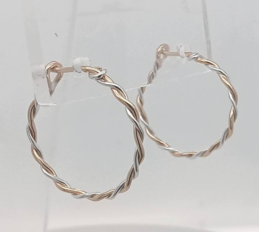 Sterling Silver 14kt Goldfill Hoop Earrings Caregiver quick release posts GemRapture Jewellery Canadian handmade artisan jewelry