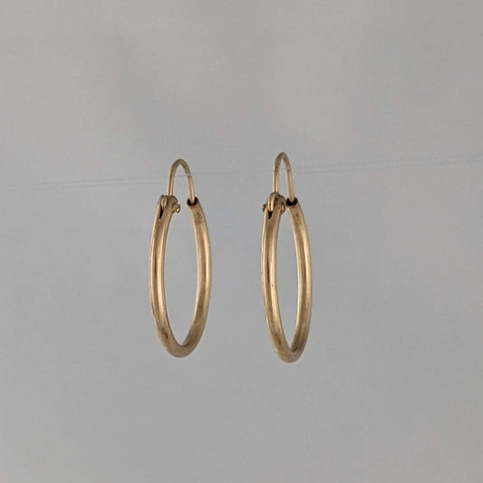 15mm Gold-Filled Hinged Hoop Earrings