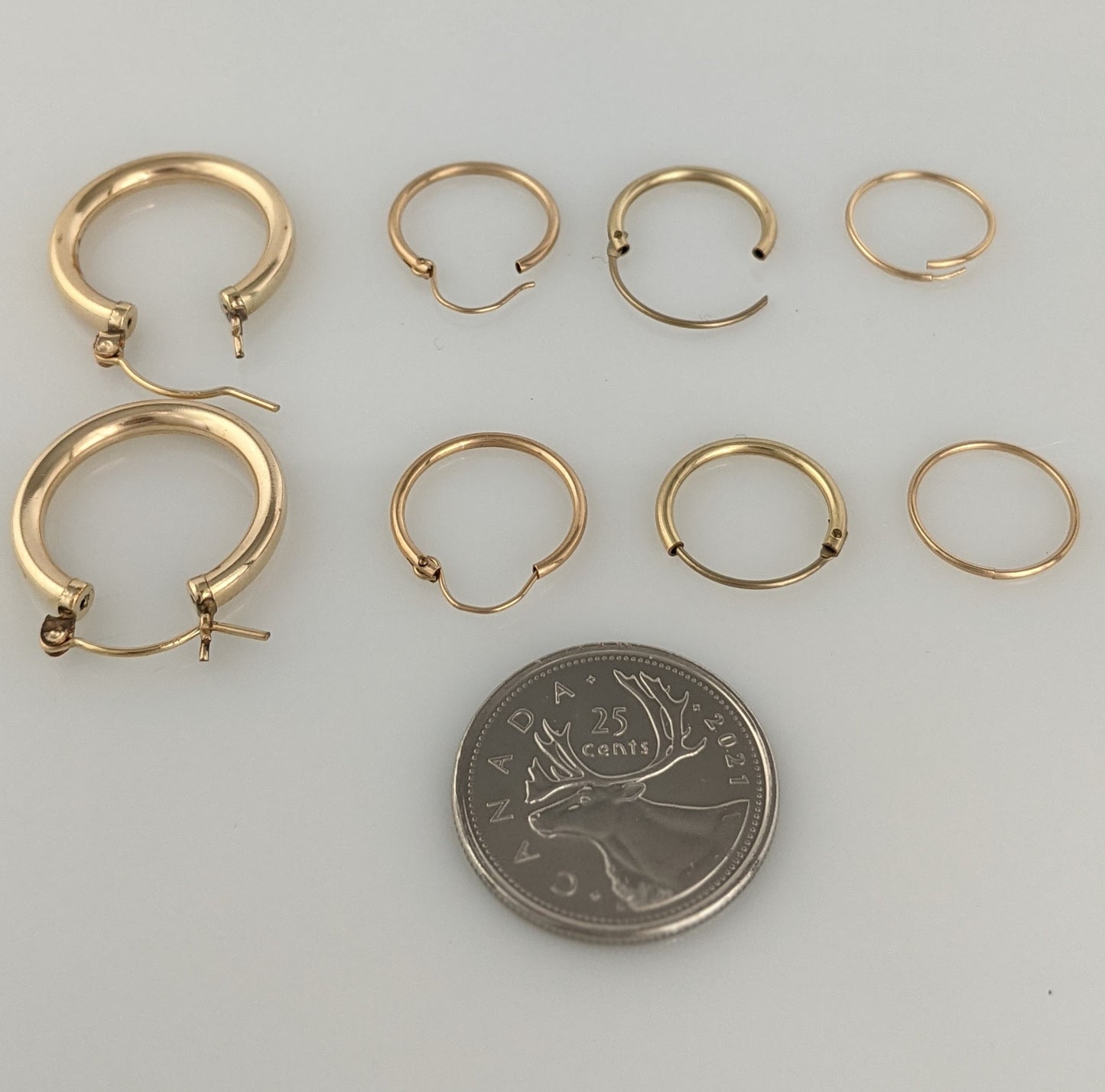 Machine fabricated hinged hoop earrings 14/20 Gold-Filled 15mm hollow tube lightweight economical GemRapture Jewellery