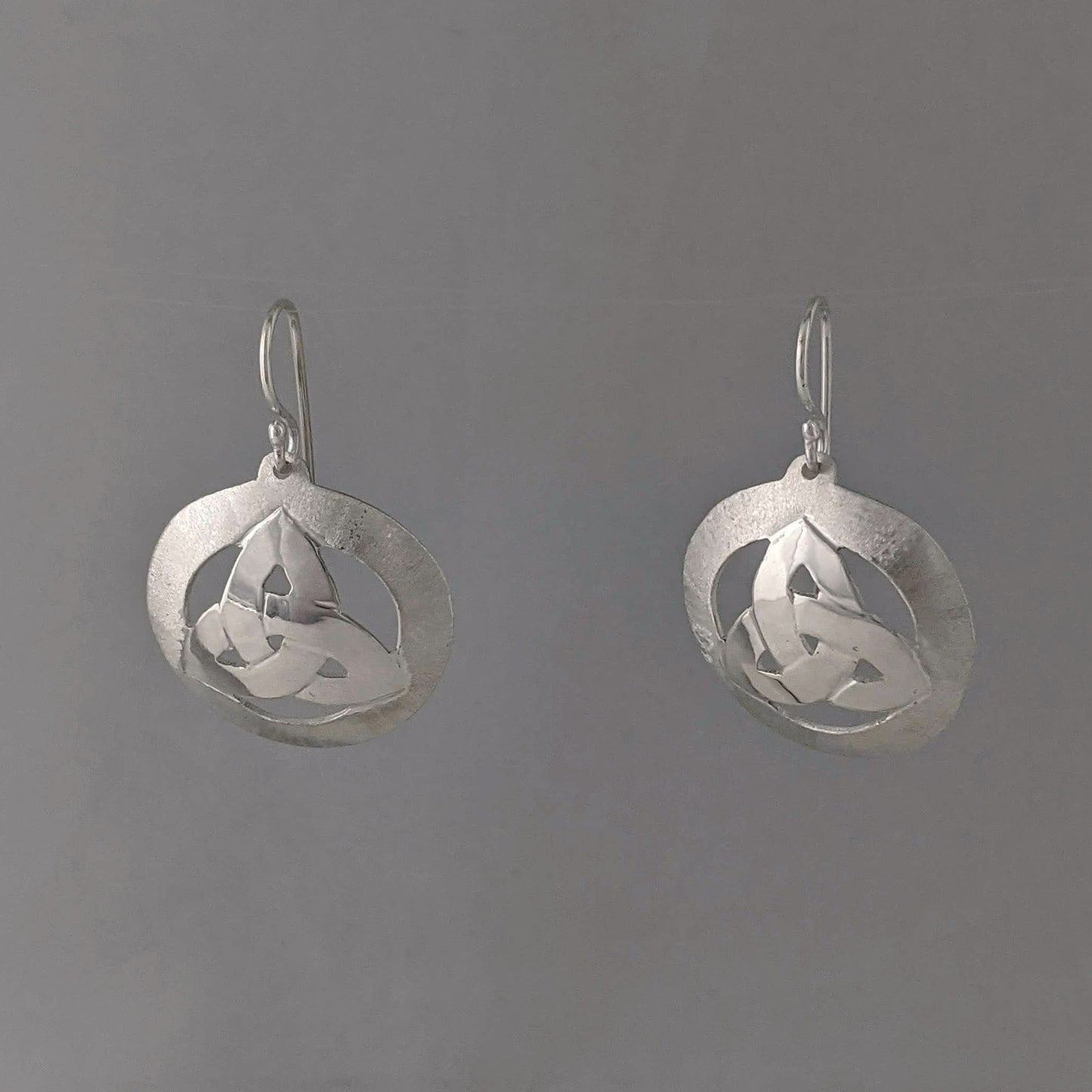 Sterling Silver Earrings hand pierced "Golden Section" trefoil GemRapture Jewellery Canadian handcrafted artisan jewelry