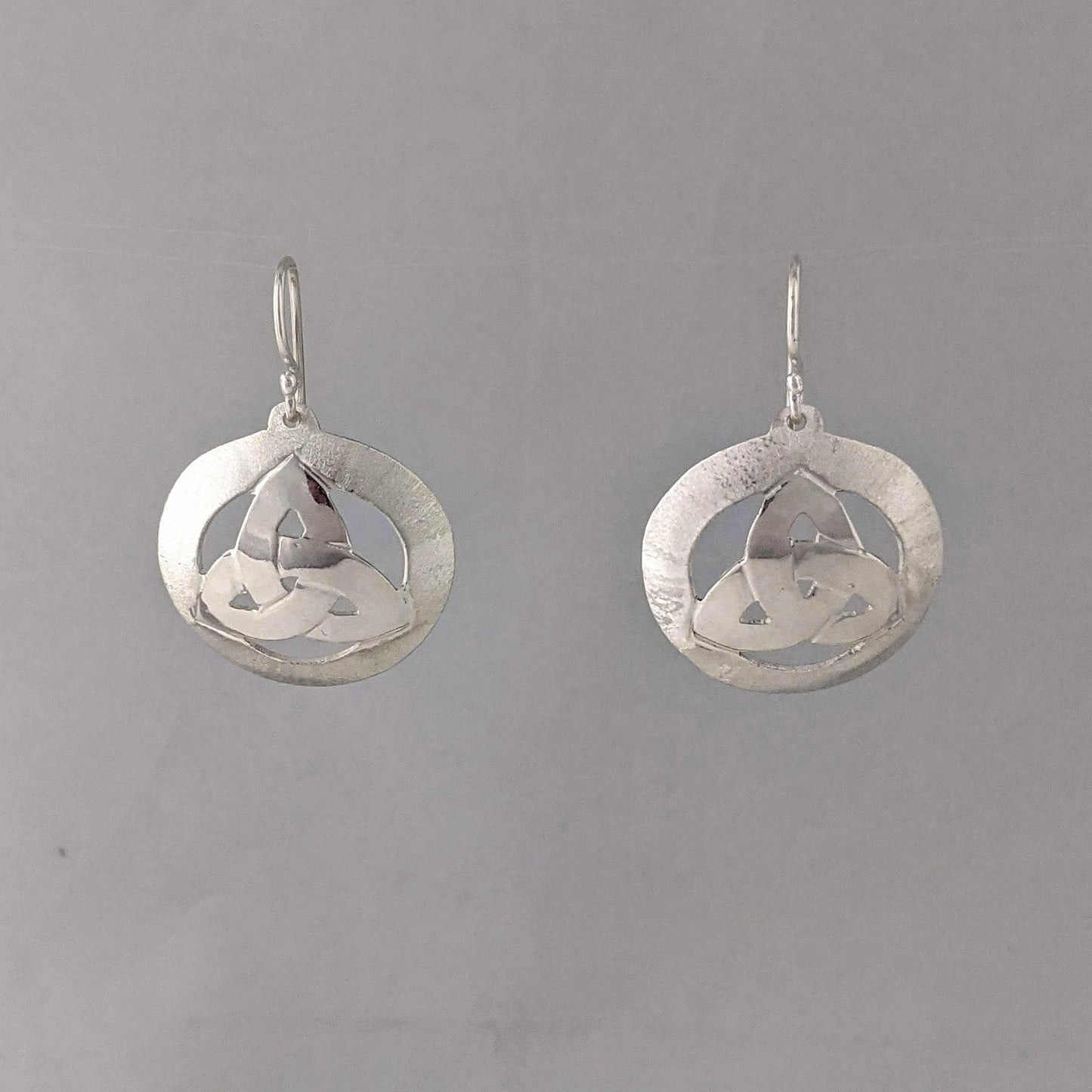 Sterling Silver Earrings hand pierced "Golden Section" trefoil GemRapture Jewellery Canadian handcrafted artisan jewelry